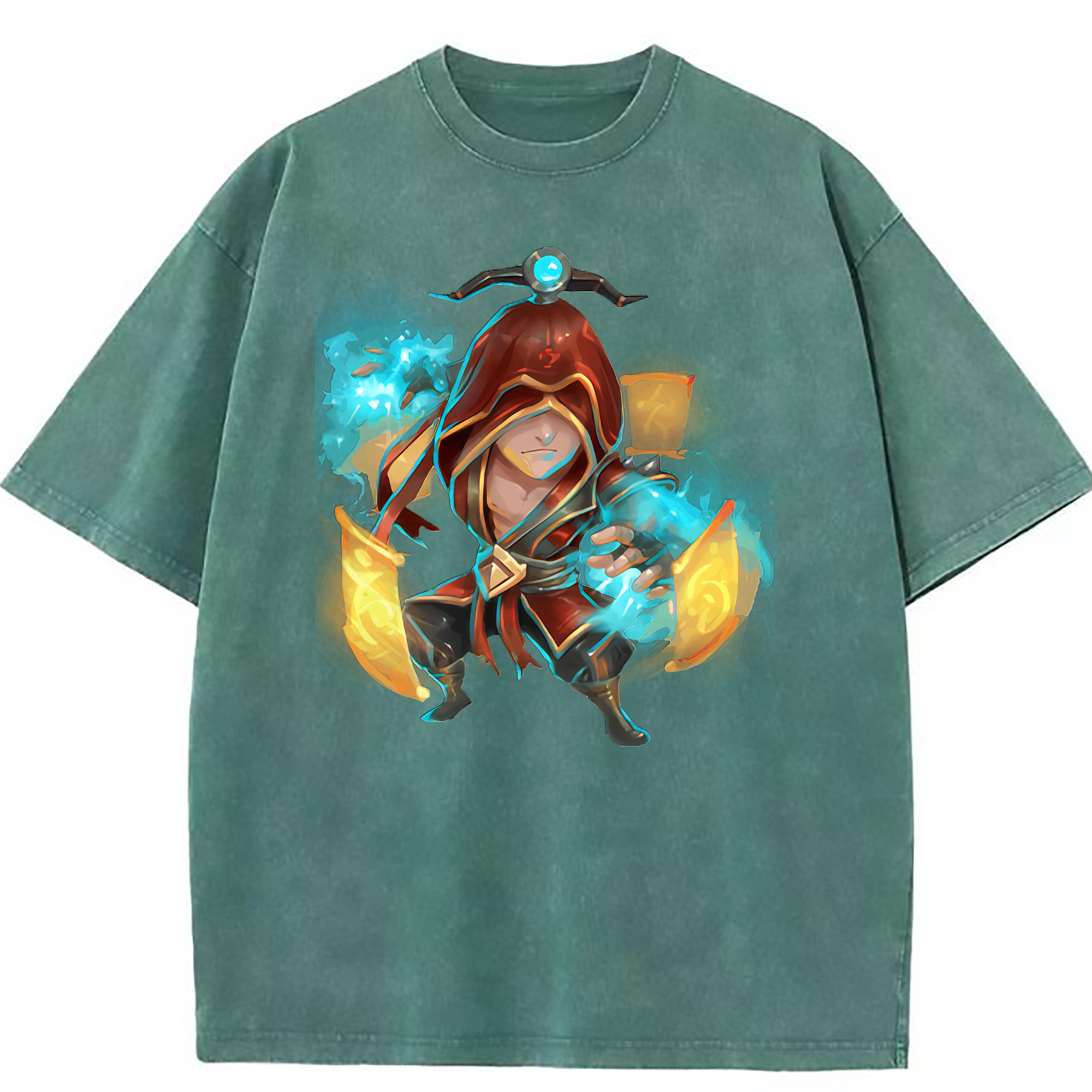 （画像用） リーグ・オブ・レジェンド League of Legends LOL 綿100% ヴィンテージ風 半袖Tシャツ（フロントプリント）
